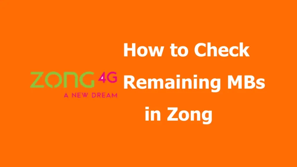 How to Check Remaining MBs in Zong