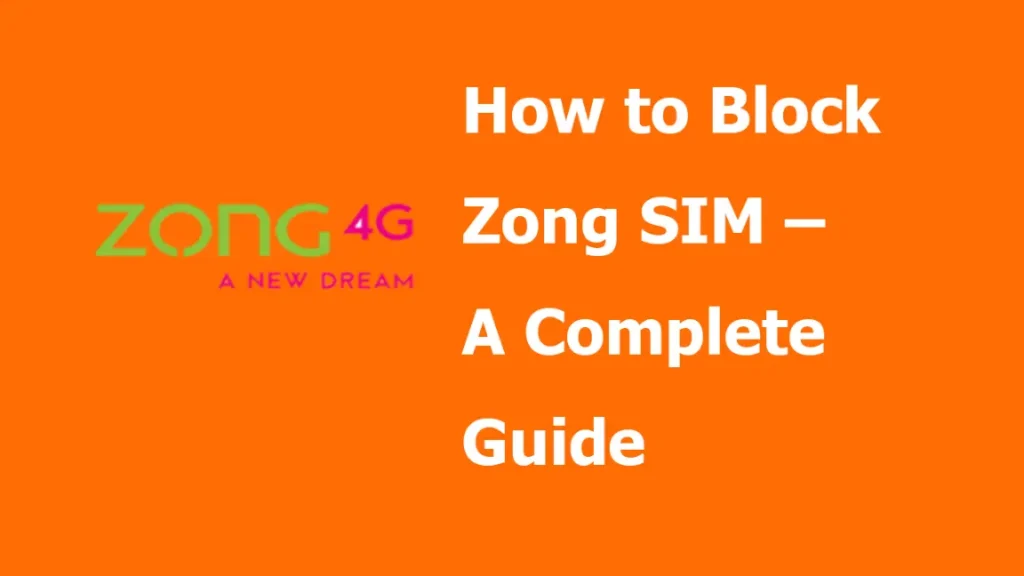 How to Block Zong SIM