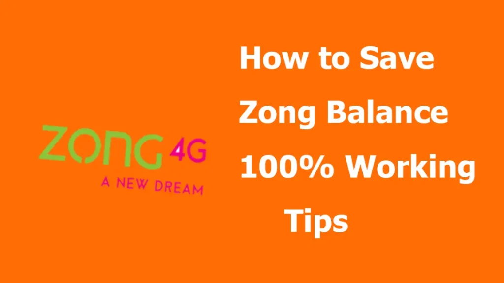 How to Save Zong Balance